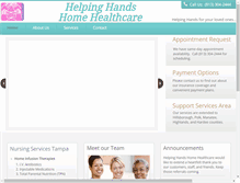 Tablet Screenshot of helpinghandshomehealthcare.com